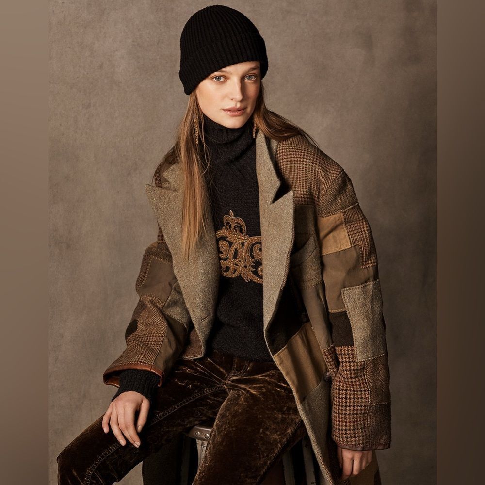 Ralph Lauren 50th Anniversary Collection Fall ‘18 Antiqued Sydney Patchwork Coat - Picture 6 of 17